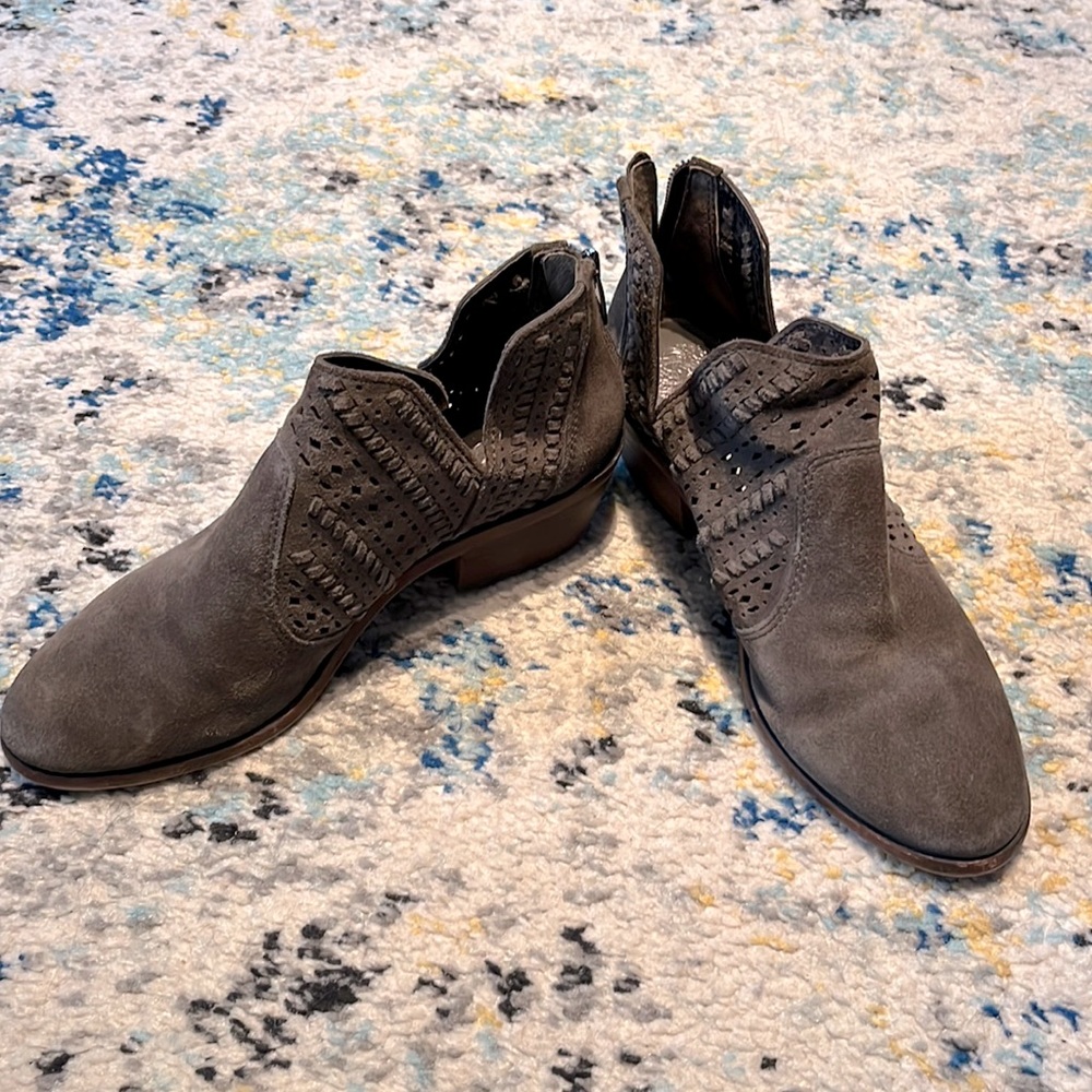Gray Suede Booties